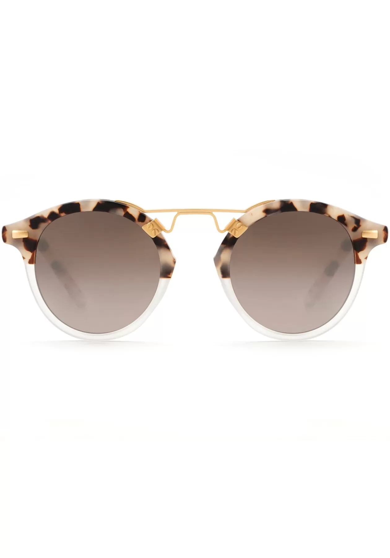 St. Louis Mirrored | Matte Oyster To Crystal Mirror Polarized 24K | KREWE New
