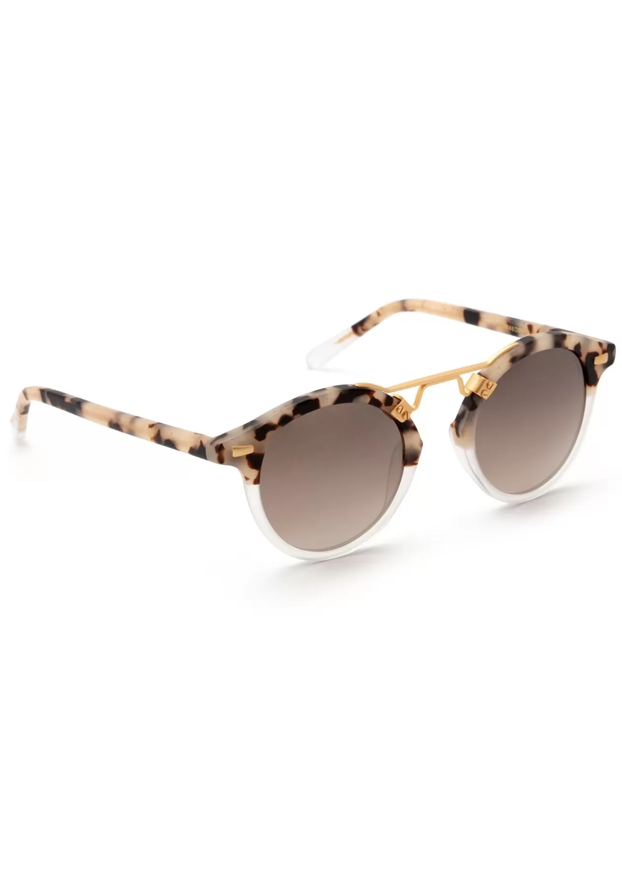 St. Louis Mirrored | Matte Oyster To Crystal Mirror Polarized 24K | KREWE New
